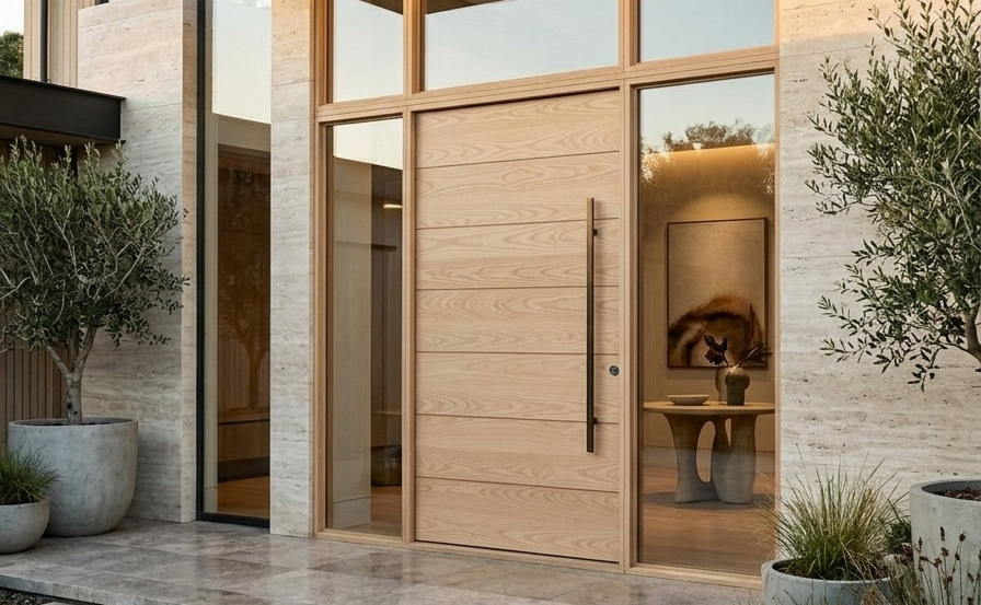 Handcrafted Solid Wood Entrance Door