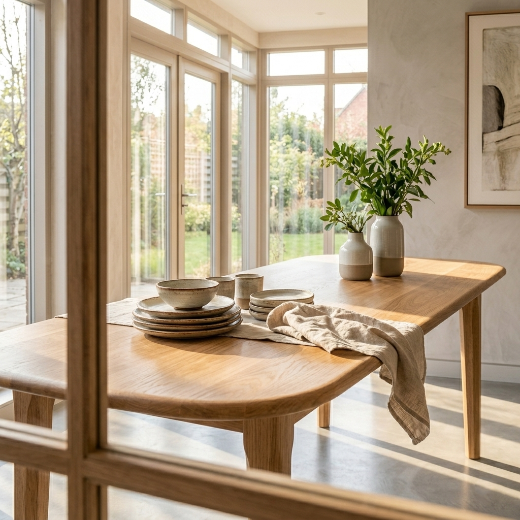 Danish Oak Dining Table - Detail