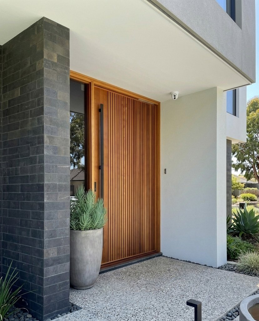 Modern Pivot Door - Angle View