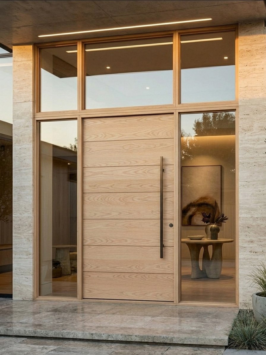 Contemporary Timber Pivot Door